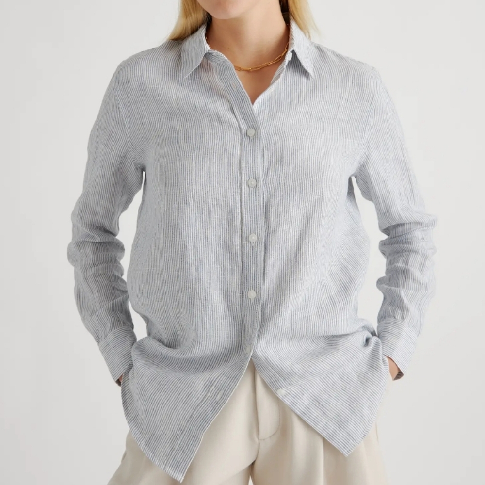 Quince 100% European Linen Long Sleeve Shirt